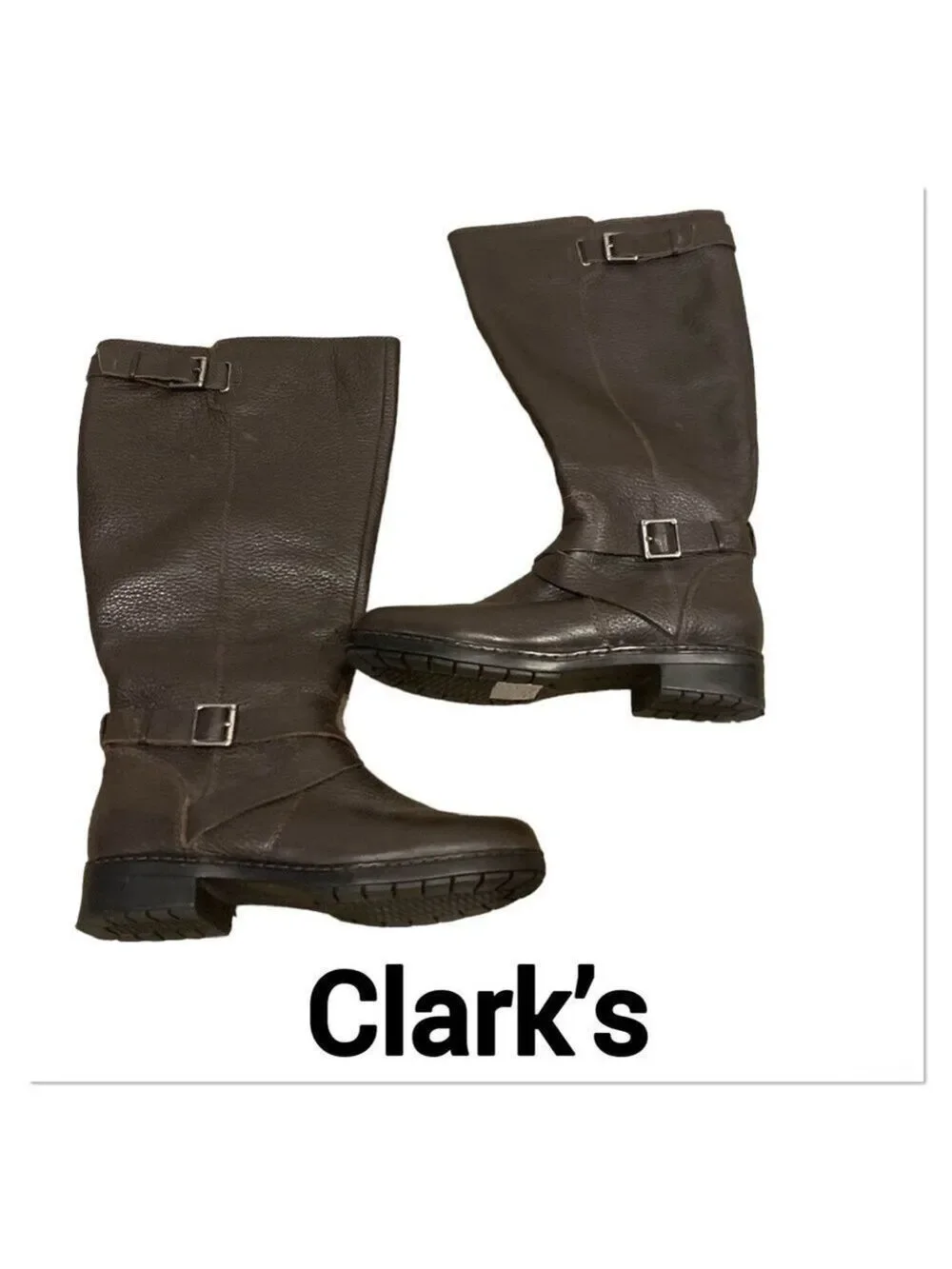CLARK’S Brown Riding Boots size 6.5 Wide Width NWOT Equestrian Knee High